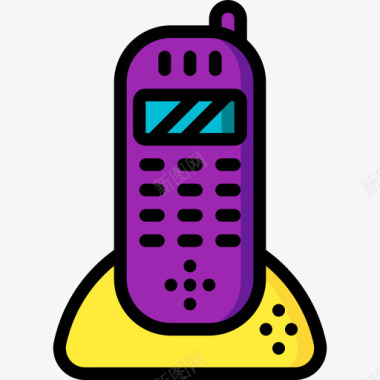 电话家用电器5线颜色图标图标