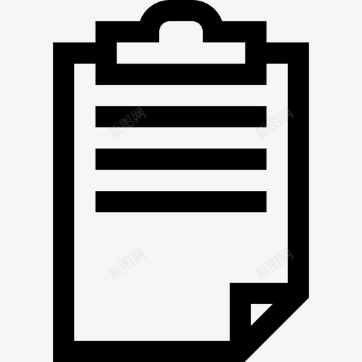 剪贴板信纸40线性图标svg_新图网 https://ixintu.com 信纸40 剪贴板 线性