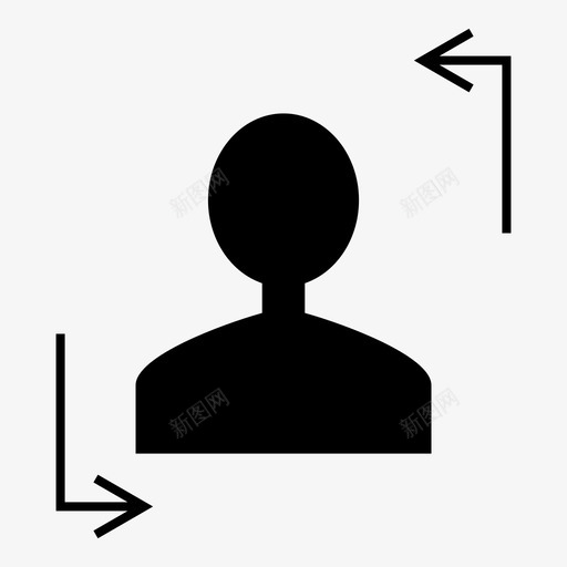 流程箭头业务图标svg_新图网 https://ixintu.com 业务 人力 人力资源 流程 箭头 资源