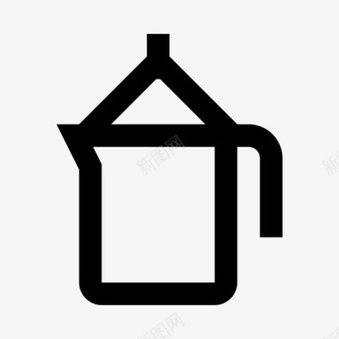 牛奶罐咖啡热的图标图标