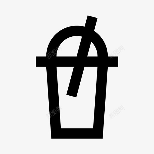 冰沙咖啡冷咖啡图标svg_新图网 https://ixintu.com 冰沙 冷咖啡 去 咖啡 线 食物3