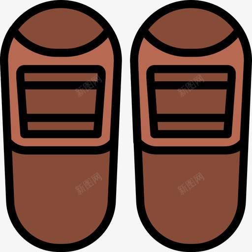 拖鞋spa元素6线性颜色图标svg_新图网 https://ixintu.com spa元素6 拖鞋 线性颜色