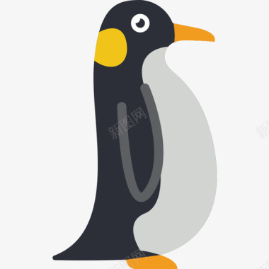 企鹅海洋生物27扁平图标图标