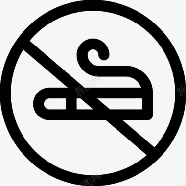禁止吸烟酒店服务32直系图标图标