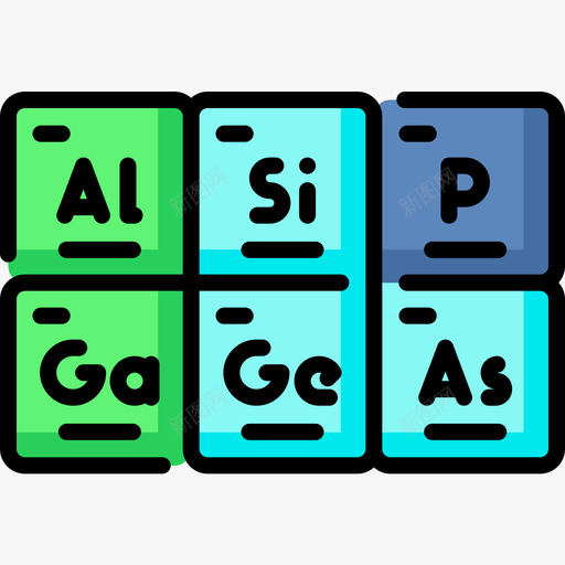 元素周期表化学25线性颜色图标svg_新图网 https://ixintu.com 元素周期表 化学25 线性颜色