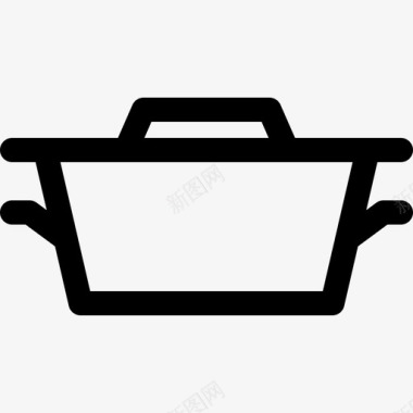 荷兰烤箱家庭用品8线性图标图标