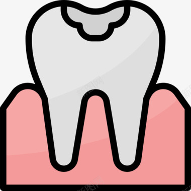 牙齿牙齿9线形颜色图标图标
