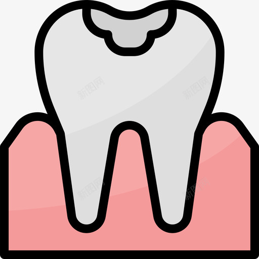 牙齿牙齿9线形颜色图标svg_新图网 https://ixintu.com 牙齿 牙齿9 线形颜色