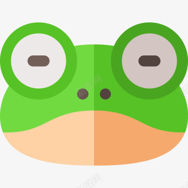 青蛙野生动物22平坦图标图标