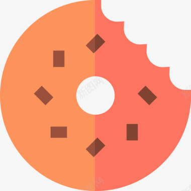 甜甜圈拿走16个平的图标图标