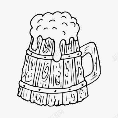 啤酒杯酒精帕特里克日图标图标