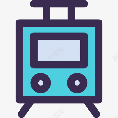火车旅行88线颜色蓝色图标图标