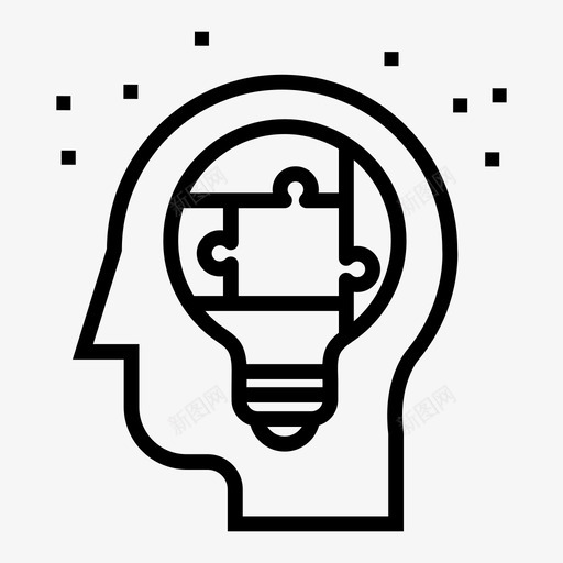 思考大脑创造力图标svg_新图网 https://ixintu.com 创造力 大脑 思考 想法