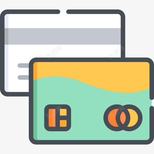 信用卡购物中心4双色图标svg_新图网 https://ixintu.com 信用卡 双色 购物中心4