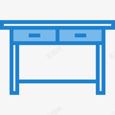 桌子家俱8蓝色图标图标