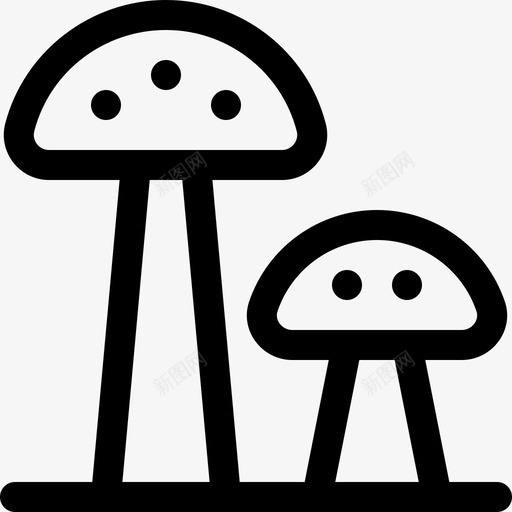蘑菇野生动物24直线型图标svg_新图网 https://ixintu.com 直线型 蘑菇 野生动物24