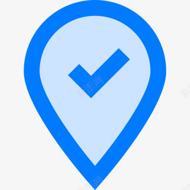 Pin地图和位置4蓝色图标图标