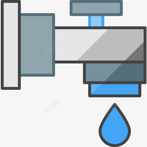 水龙头房地产101线性颜色图标svg_新图网 https://ixintu.com 房地产101 水龙头 线性颜色