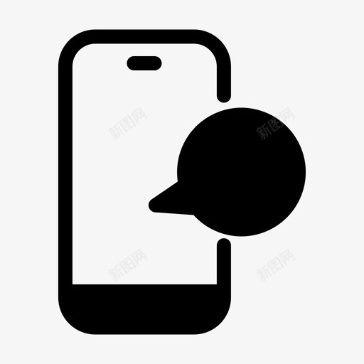 手机聊天语音泡泡短信图标svg_新图网 https://ixintu.com 手机聊天 搜索引擎优化和网页优化 短信 语音泡泡