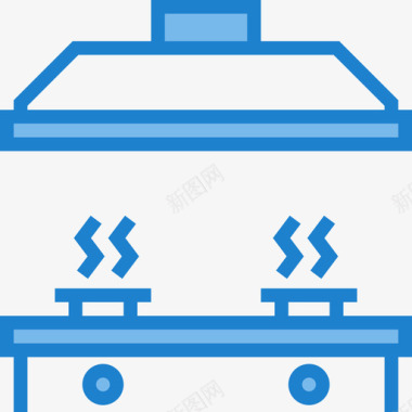 炉灶家用设备5蓝色图标图标