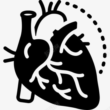 心脏动脉胆固醇图标图标