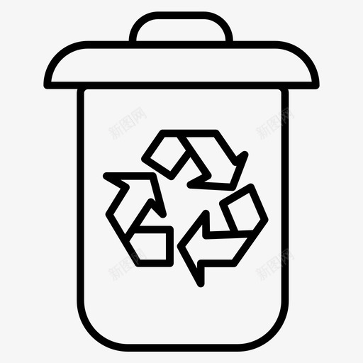 可回收废弃物回收可再利用图标svg_新图网 https://ixintu.com 可再利用 可回收废弃物 回收 生态