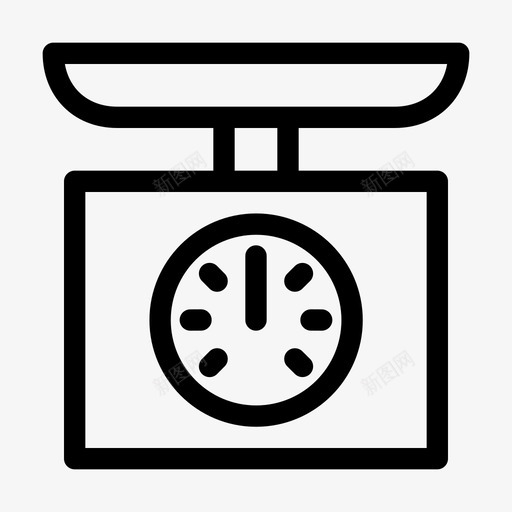 厨房秤天平食物秤图标svg_新图网 https://ixintu.com 厨房秤 厨房重量秤 天平 衡器 食物秤