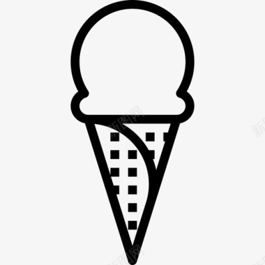 冰淇淋面包店46直式图标图标