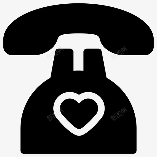 爱的呼唤心电话图标svg_新图网 https://ixintu.com 心 浪漫实实在在 爱的呼唤 电话