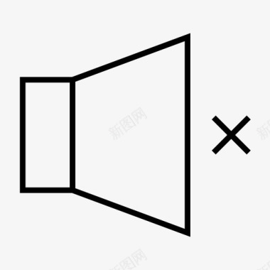 静音无声音用户界面粗体图标图标