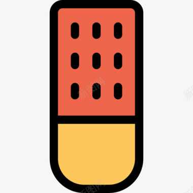 遥控器杂项40线性颜色图标图标