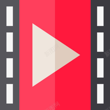 Youtube媒体技术6平面图标图标