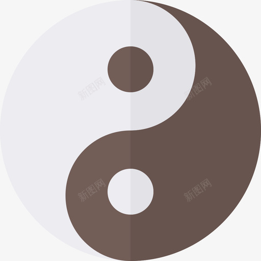 阴阳瑜伽和正中平的图标svg_新图网 https://ixintu.com 平的 瑜伽和正中 阴阳