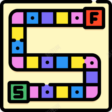 棋盘游戏游戏30线性颜色图标图标