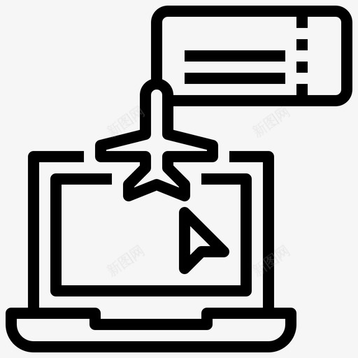 机票登机牌通行证图标svg_新图网 https://ixintu.com 机场概况 机票 登机牌 通行证
