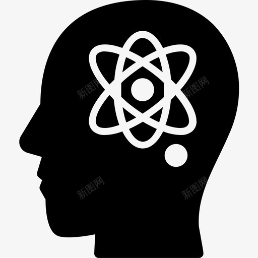 想想科学脑袋人图标svg_新图网 https://ixintu.com 人 固体图标 想想科学 想法 脑袋