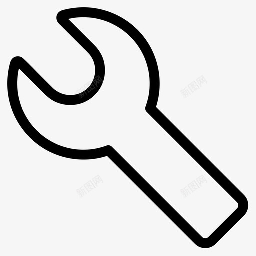 扳手构造硬件图标svg_新图网 https://ixintu.com 基本图标所有尺寸 工具 扳手 构造 硬件 维修