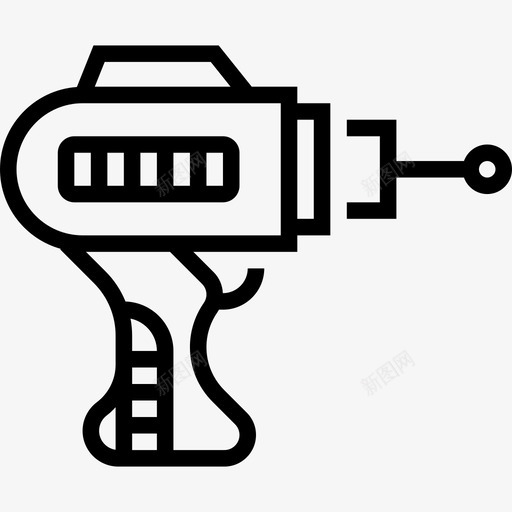 枪太空探索直线型图标svg_新图网 https://ixintu.com 太空探索 枪 直线型