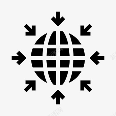 全球网络通信连接图标图标
