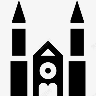 沙特尔大教堂纪念碑16座填充物图标图标