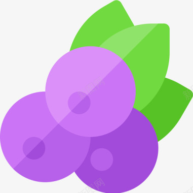 蓝莓水果和蔬菜16扁平图标图标