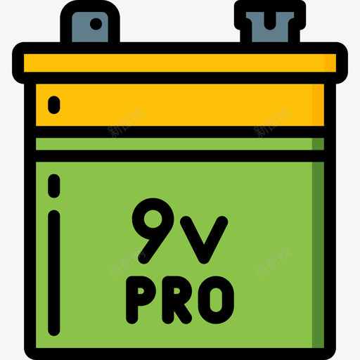 电池电源和能量5线性颜色图标svg_新图网 https://ixintu.com 电池 电源和能量5 线性颜色