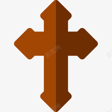 十字架精神的9平的图标图标