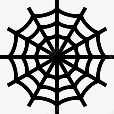 蜘蛛网万圣节90直线型图标图标