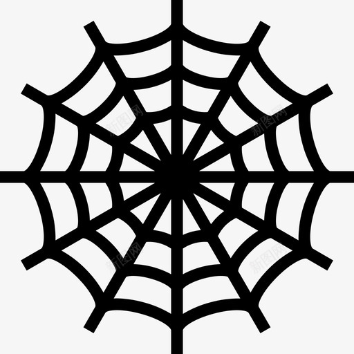 蜘蛛网万圣节90直线型图标svg_新图网 https://ixintu.com 万圣节90 直线型 蜘蛛网