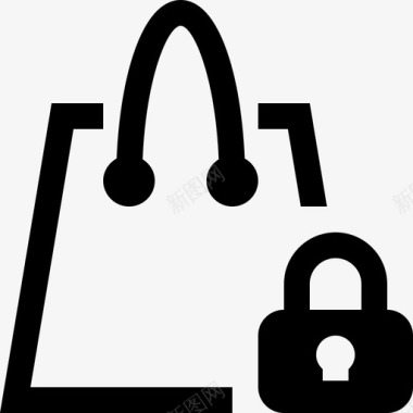 买家保护网上购物锁安全图标图标