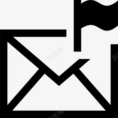 垃圾邮件或标记邮件通信internet图标图标