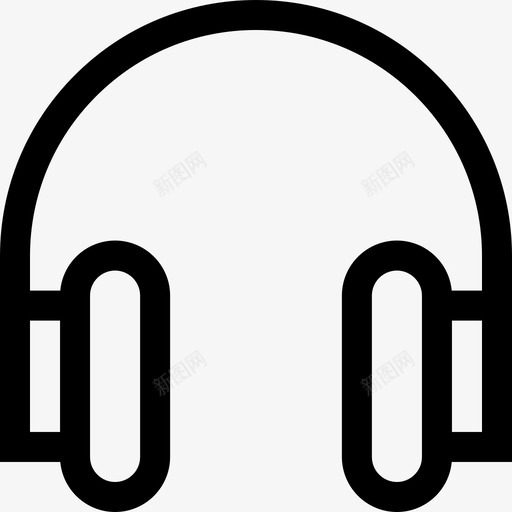 耳机音乐商店5线性图标svg_新图网 https://ixintu.com 线性 耳机 音乐商店5