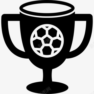 足球奖杯足球运动图标图标