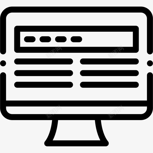 电脑平面师8线性图标svg_新图网 https://ixintu.com 平面设计师8 电脑 线性